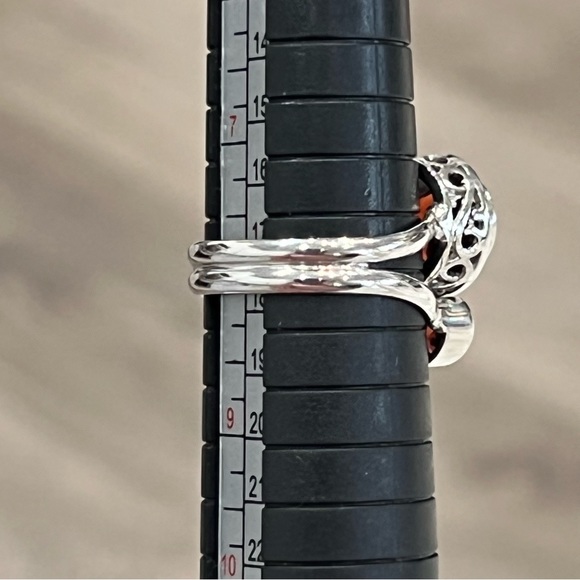 Multigemstone Niassa Ruby Sterling Silver Split Band Ring - Picture 16 of 16